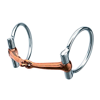 Weaver Western Dee Snaffle Bit | 5" Copper Plated Mouth 